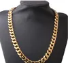 14k Men's hip hop 55cm fashion Chains gold double woven Necklace 15MM