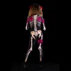 Ocasiões especiais esqueleto rosa crianças criança dia das bruxas diabo fantasma macacão festa carnaval desempenho traje assustador dia da menina do bebê o1455176