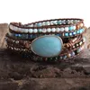 RH Fashion Boho Beadered Bracelet Bersemade Mixed Natural Stones Crystal Stone Charm 5 Strands Brads Bracelets Dired Drop 2201199998516