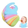 Silicone Waterproof Bibs Baby utensils Food Grade Plate Suction Bowl Kids Tableware Bib Safe material clean and easy to wash WLL42