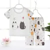 Vêtements d'été Shorts Ensembles Costume Pour Enfants Filles Garçons Vêtements Tenues T-Shirts Bébé Toddler Vêtements Enfants Pyjama Home Wear 980 E3