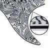 11 Holes SSS Guitar Pickguard Scratch Plate Zebra Stripe 4Ply with Screws for Electric Guitar Parts