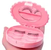 Acrylic Cute Bow False Eyelashes Eye Lashes Storage Box Makeup Cosmetic Mirror Case Organizer