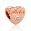 Nieuwe populaire 925 Sterling Silver Summer Nieuwe Rose Gold Heart Vorme Mother Day Collection Ballon Charme voor DIY -armband