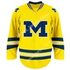 College Hockey viste NCAA Custom Michigan Wolverines Jersey de hockey cosido 74 Nicholas Boka 2 Luke Martin 13 Jake Slaker 33 Joseph Cecconi 11 Mackie Samoskevich