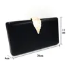 Evening Bags Female Simple PU Leather One Shoulder Bag Women Leaf Clutch Purse Girls Black Dress Small Square Handbag For WeddingEvening