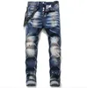 2022 NOWOŚĆ MENS RIPS STRING Black Dżinsy Moda Slim Fit Unane Motocycle Denim Spodnie Panelowe Jean dla mężczyzny Designer Hip Hop Spodni B3