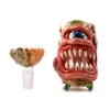 Unique Heady Glass Bongs Halloween Style Glass Burner Pipe Oil Nail Smoking Pipes Accessories Hand Burning For Dab Rigs Tube Tobacco Dry Herb With Bowl 18 Female Joint