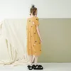 Casual Dresses Imakokoni Yellow Thin Knit Original Design Summer Polka Dot Bow Dress 20 203024Casual