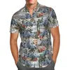 Chemises décontractées pour hommes Hélicoptère Noix de coco Impression 3D Été Respirant Hawaii Beach Chemise à manches courtes Hommes Streetwear Grand Harajuku Button Up 1M