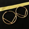 Women Designer Gold Earrings F Hoop Earring Fashion Ear Studs Lady Party Gift
