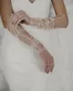 Luvas de noiva M04 Elegant Pérola Pérola Dinídio Promoção do Prom do Promo de Lady Lady Wedding Glovebridal Longbridal