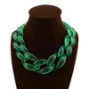 Chains Lady Fashion Jewel Acrylic Collar Chunky Choker Statement Chain Necklace PendantChains Godl22
