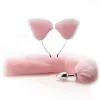 NXY Anal Toys Sex Shop Fox Tail Metal Butt Plug med Hairpin Ears Slave Fetish Cosplay Vuxen Games For Par Woman 220506