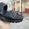 Women Summer Fashion Slippers Open Toe Real Leather Black White Designer 5cm Platform Slides Sandales