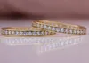 14K Plated gold Rose Huggie Ladies Fashion Jewelry Set luxury micro set Zircon Earrings Ring size 6789109073476