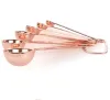 Rostfritt stål Mätsked Set Tools Luxury Rose Gold Measuring-Shoop Set Kök Mätverktyg Bakningstillbehör