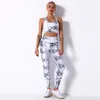 Yoga-Outfit-Stile, bunt bedruckte Sets, sexy Damen-Sportbekleidung, BH-Leggings, enge Fitness-Sportanzug-Set, Trainingsanzug mit PocketYoga