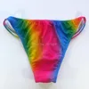 Underpants Mens String Bikini Stripe Jersy Nylon Spandex G3774 Narrow Waist Rainbow Colors Swimsuit Fabric2764