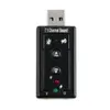 CM108 Mini USB 2.0 3D Externo 7.1 Canal Som Virtual 12Mbps Audio Sound Adaptador Adaptador