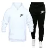 Nya Luxury Tracksuit Män Hoodie And Sweatpants Två Pieces Set Brand Logo Sweatshirt Jogging Cotton Sportswear Student Outfit