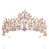 Headpieces coloridos headpieces cristais barroco coroas de casamento prata frisado nupcial tiaras strass cabeça peças acessórios para o cabelo quinceane
