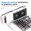 Fans & Coolings Backplate Radiator Kit Graphics Card Backplane Memory Cooler Dual PWM Fan High Performs GPU Heatsink For RTX 3090 3080 3070F