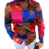 stijl mannen casual shirts afdrukken Boho button down biologisch katoenen shirt blouse bedrukte camisa maat 3xl lujo urban top blusa zomer hawaii homme kleding shirt