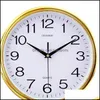 Wall Clocks Home Decor Garden New30Cm Clock Living Room Simple Decoration Accessories Round Yellow Red Rrd12368 Sea Way Drop Delivery 2021