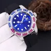 Heren automatische mechanische horloges 40 mm volledig roestvrij staal Rainbow Diamond Bezel Horloges Montre de luxe zwemhorloge voor mannen dropshipping