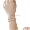 Armreifarmbänder Schmuck Großhandel Großhandel 10 2 Reihen Strass -Armband glänzende Kristallmädchen Ladies Mode 2021 Drop Lieferung 6w3he