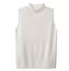 2022夏のタートルネックタンクトップ女性キャミソールブラウスの袖袖スリムトップメスの洗練されたTシャツベストカジュアルキャミ