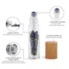 Sublimation 1pc Gemstone Roller Bottle Nature Quarz Essential Oil Bottles Bamboo Cover 10ml Travel Vials Glass Bottle 10 Color Rollers Jars