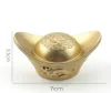 Chinese Gold Ingot Feng Shui Golden Plated Plastic Wealth Lucky Money Stone Home Office Decor Ornament Pirate Treasure Hunt Props