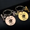 Keychains Stainless Steel Class 2022 Graduation Keychain Souvenir Keyring Jewelry GiftKeychains Fier22