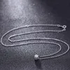 Catene Girovita in argento sterling Transfer Beads Clavicola Collana a catena Donna Abito da sposa alla moda aerodinamico Accessori per gioielliCatene El