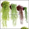 Fleurs artificielles Vigne Feuille De Lierre Soie Suspendus Faux Plantes Plantes Vert Guirlande Maison Fête De Mariage Décoration Drop Delivery 2021 Décoratif