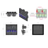 Auto Reläer 12V-24V Vattentät 4-gäng Switch Panel LED ROCKER Cigarettändare Socket Dual USB Port Voltmeter