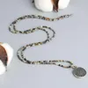 Hänghalsband C.quan chi Buddha halsband handgjorda 2mm Nartual Stone Pärledkedja Vintage Design Women Jewelrypendant
