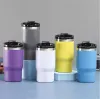 4 in 1 Can Cooler 14oz Coffee Mug Tumbler Stainless Steel Vacuum Beer Bottle Cold Tank Double Lids Insulated Tumblers for 12oz Slim Cans C0514