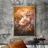 Abstracte aquarel bloemen olieverfschilderij плакаты en prints wall art pictures voor woonkamer home