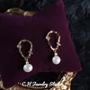 Dingle ljuskronor naturligt sötvatten pärla droppörhängen 925 sterling silver koreanska modesmycken gåvor för kvinnors 9207406