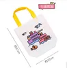 DIY Graffiti Bag with Markers Handmade Painting Non-Woven Bag for Children Arts Crafts Color Filling Drawing Toy