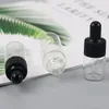 Transparent mini petit luxe clair 5 ml 10ml 15 ml 20 ml de verre en verre Échantillon d'huile de gouttes