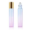 Lagerung Flaschen Gläser 2/5 stücke 10 ml Roller Ball Flasche Ätherisches Glas Öl Reise Leere Nachfüllbare Flüssigkeit Behälter hautpflege Werkzeuge 0428