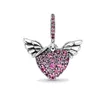 S925 Sterling Silver Beads Charms Classic Love Heart Wings Flower Colorful Beads DIY Pendant Origin