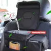 Organisateur de voiture poubelle multifonctionnelle sac étanche intérieur étanche avec poche de rangement pliant suspendu BinCar