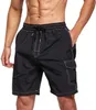 Mens calma de banho calma de banho rápido shorts de praia de verão de verão shorts com bolsos