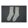 Home Clothing Mens And Womens Sports Socks Street Art Solid Color Cotton Towel Bottom Letters Sock