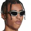 Lunettes de soleil Designer Chauve-Souris Rectangle Unisexe Gothique Or Argent À La Mode Femmes Hommes 2000'S ShadesSunglassesSunglasses